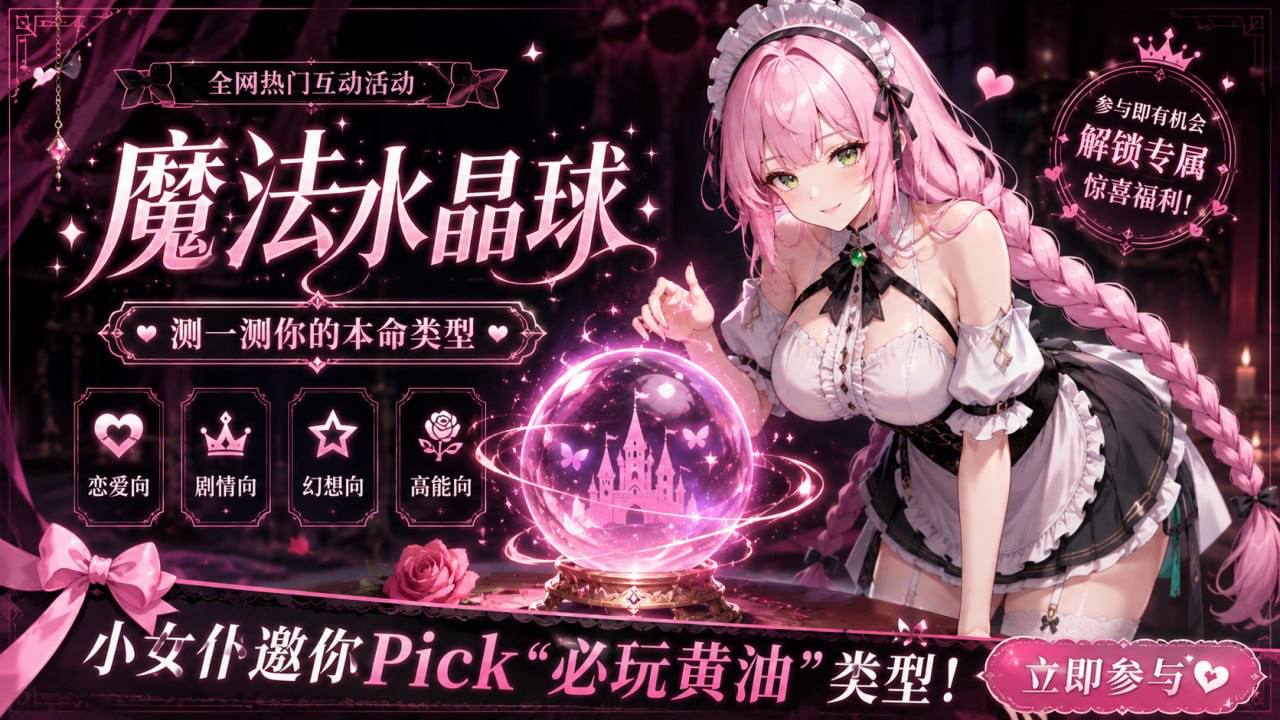🔮 性癖大作战 | 小女仆邀你Pick“必玩黄油”类型！
