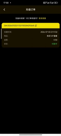 充值未到账