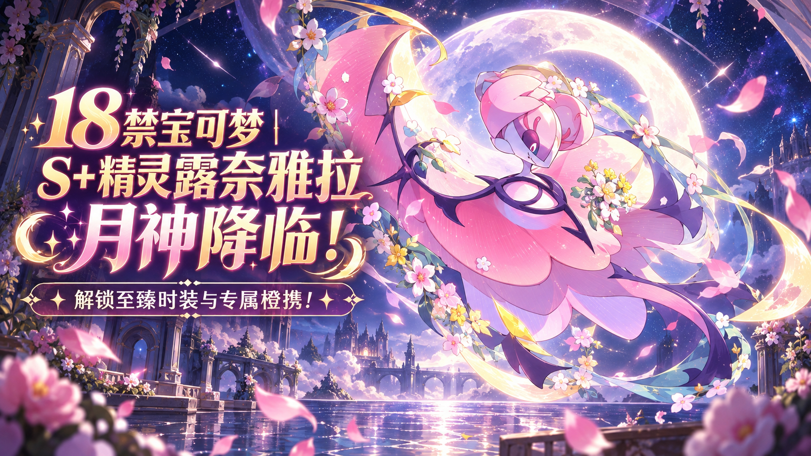 18禁宝可梦｜「露奈雅拉」月神降临，解锁至臻时装与专属橙携！